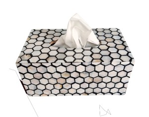 Handcrafted Natural Resin Crafts Facial Tissue Box <strong>Shell</strong> Inlay Decorative Paper Roll Angel Artificial Wood Model for <strong>Living</strong> - Product Image 2