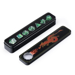 Fabrika toptan 7 adet D & D Metal ejderha zar seti D4 D6 D8 D10 D12 D20 Role özel çokyüzlü DND zar rol yapma oyunları için Set - Product Image 2