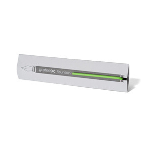 Grafeex Metal diseño italiano pluma estilográfica Clip verde logotipo personalizado punta fina para escritura de negocios estudiantes Finanzas viene caja de regalo
