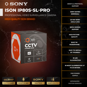 กล้องวงจรปิดดิจิตอลอัจฉริยะ IP PoE พร้อมไมโครโฟน IP80S-SL-PRO-E 8ล้านพิกเซลระดับมืออาชีพ - Product Image 6