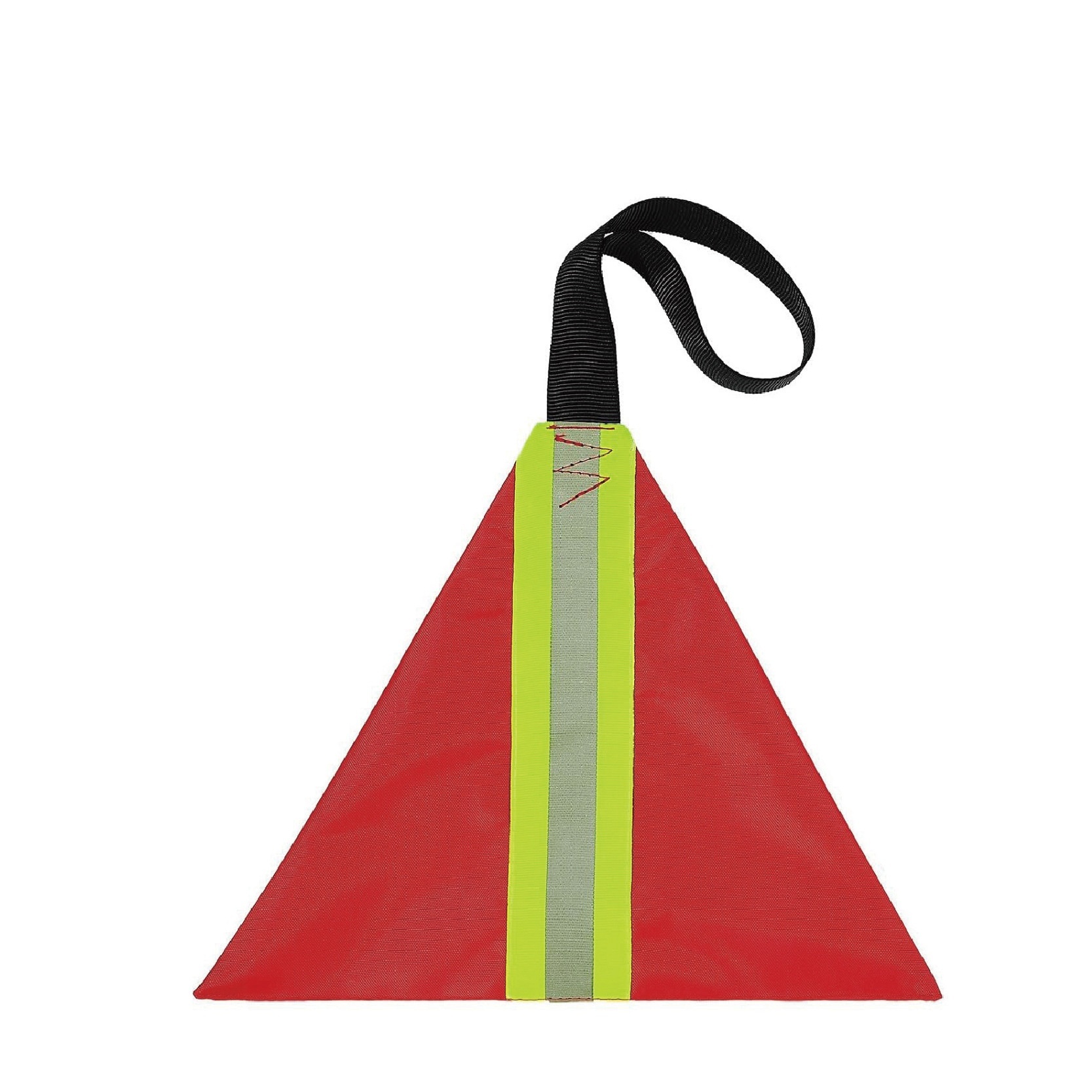 Triangular yellow reflective strip