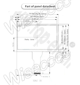 Wisecoco 7 Zoll industrielle Qualität Tft-Lcd-Panel hohe Helligkeit benutzerdefinierte Schnittstelle I2c-Touch 1024*600 Lcd-Bildschirm Anzeige