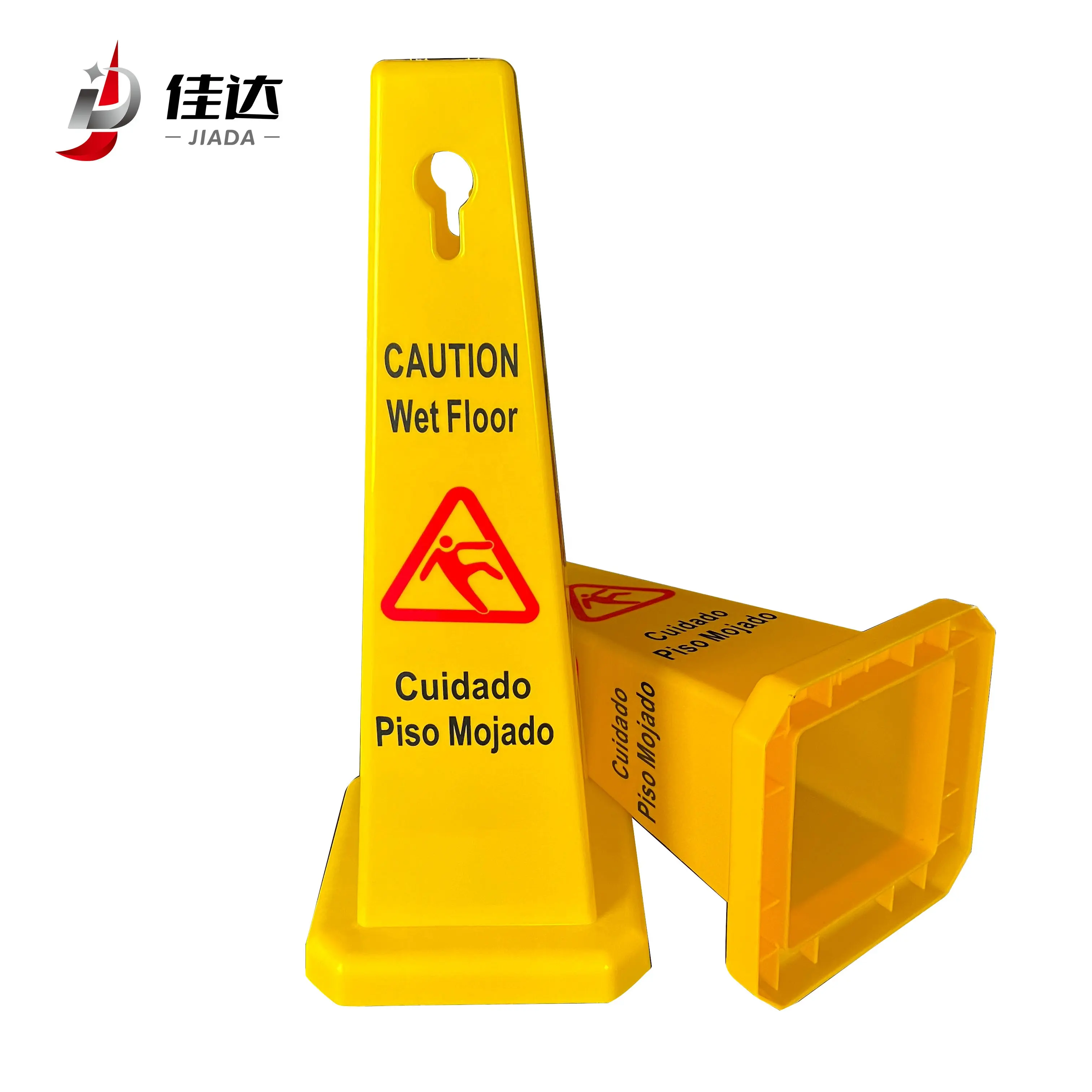 Altura 68cm PP señal de precaución de plástico tablero de precaución tablero de advertencia cono de piso húmedo cono cuadrado señal de aviso de advertencia de tráfico