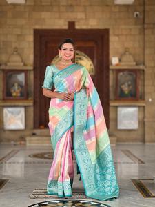 マルチカラーbanarasiシルクサリーコルカタのサプライヤー - Product Image 4