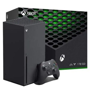 オリジナルブランド販売用マイクロソフトソフトXboxSeries Xコンソール1テラバイト + 2コントローラー & 10無料ゲームヘッドセット付き - Product Image 1