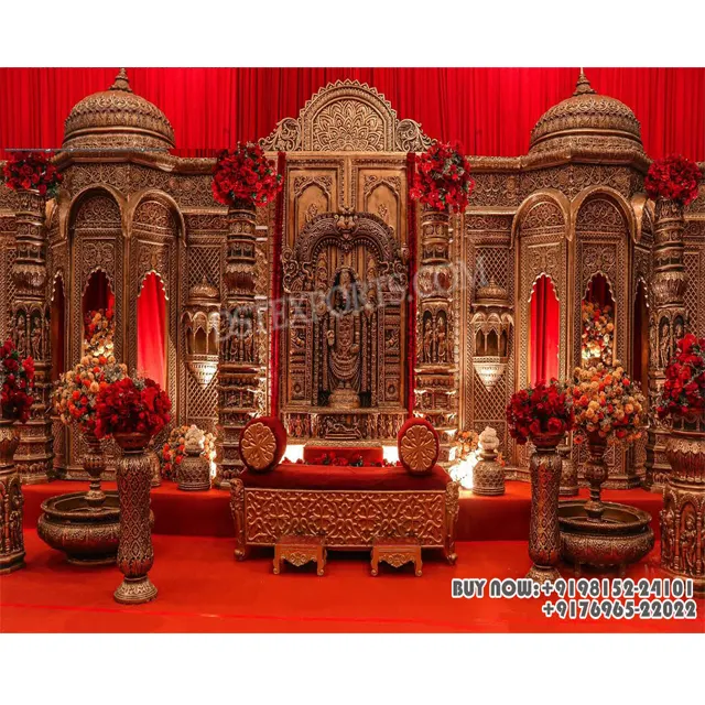 Terbaik Mandapam Hall dekorasi panggung untuk pernikahan selatan besar Sri Lanka pernikahan Balaji tahap pernikahan India Selatan Shagun pernikahan