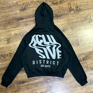 500GSM puf baskı kapşonlu eşofman Set erkek yüksek kaliteli Streetwear eşofman ağır pamuk polar toplu toptan hazırlanmış - Product Image 1