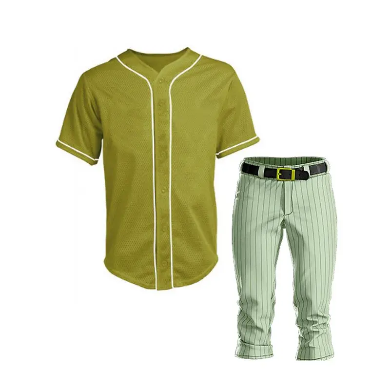 Setelan pakaian olahraga bisbol, seragam bisbol sublimasi murah, pakaian olahraga pertandingan