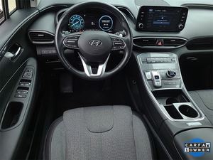 נקי 2023 hunda-i santa fe היברידית תקע מוגבל awd עם מושב בד סגסוגת פנים כהה גלגלים מאוד מסודר