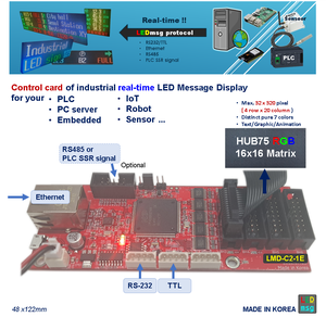 Control Card of Industrial Real-time <strong>LED</strong> 4-line Message <strong>Display</strong> for PLC PC Embedded IoT Server, RS232 TTL Ethernet, LMD-C2-1E