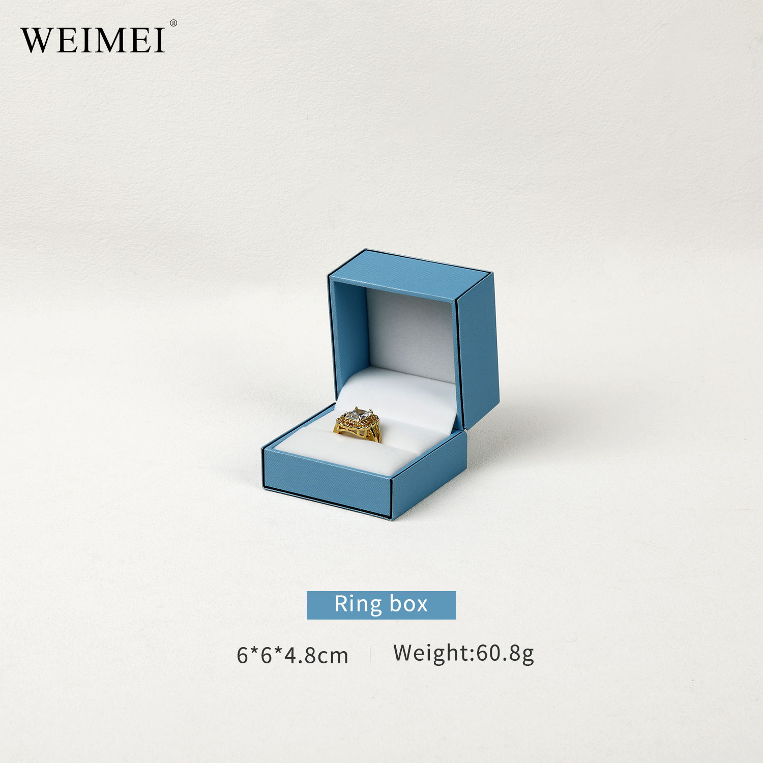 Bleu boîte à bagues