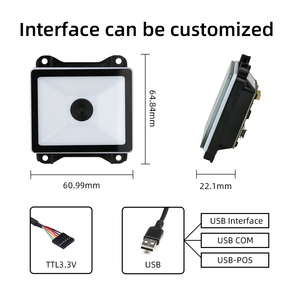 Módulo de escáner de código de barras integrado MASUNG Lector de código QR Interfaz USB RS232 Escáner de código de barras para terminales de autopago