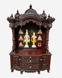 スワミナラヤン寺院のための壮大な彫刻がされた木製のマンディールロイヤルヒンドゥー寺院祭壇アンティークのスワミナラヤン寺院