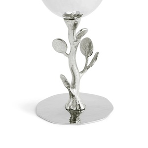 Basit ve zarif tasarlanmış Palm Kiddush fincan paslanmaz çelik alüminyum döküm malzeme ile yuvarlak taban kadeh şampanya sunucu - Product Image 6