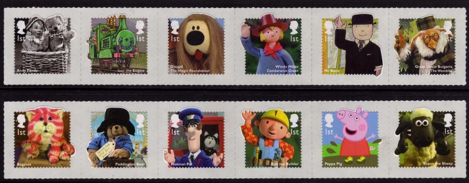 12 timbres Paddington du Royaume-Uni (1ère édition)