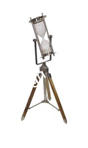 Innen dekorative weiße Sand Sanduhr <span class=keywords><strong>Timer</strong></span> 10 bis 20 Minuten Sanduhr mit verstellbarem Stativ Stand Made in India