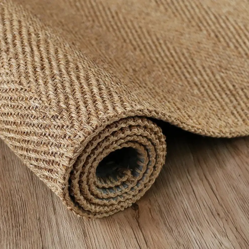 Tappeto all'ingrosso intrecciato in juta intrecciata a mano in fiber naturali tappeto fatto a mano reversibile rettangolo tappeti e tappeti per soggiorno