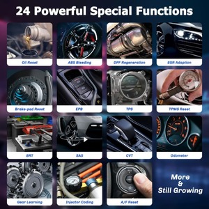 Foxwell เครื่องมือวินิจฉัยรถยนต์ Obd2 Gt60ระบบเต็มรูปแบบทดสอบ24บริการรีเซ็ตสำหรับ A /f น้ำมัน SRS DPF epb ไฟฟ้าอิเล็กทรอนิกส์1ปี - Product Image 3