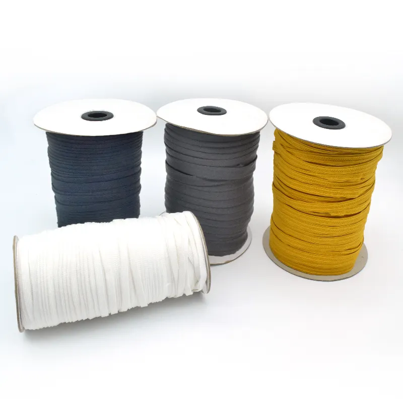 white black 3mm 12mm cuff flat sleeves Sewing Stretch polyester braided knitted tight thin bra underwear custom elastic band