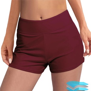 女性用ショートパンツ女性用ハイウエストスイムショーツ水着水着ビーチウェアビキニボトムビーチバケーションスイミングショーツ