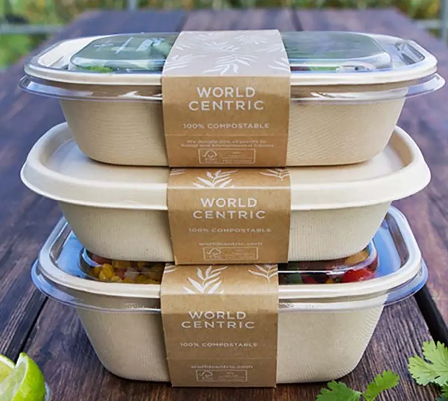 Бумажный упаковочный рукав с индивидуальным принтом, крафт-бумага, экологически чистые обеды, контейнер для еды, контейнер для еды, втулка