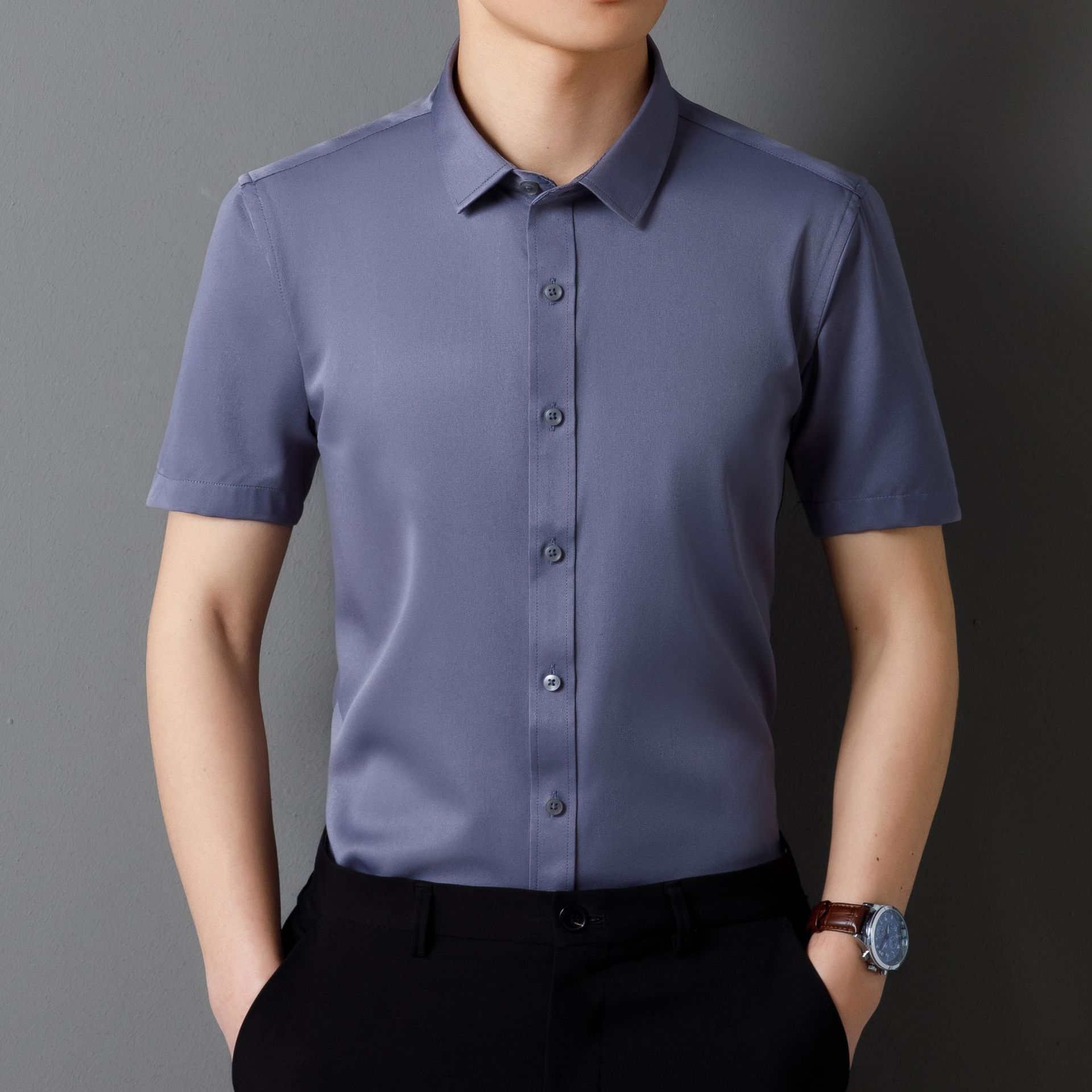Stretch Short Sleeves - Gray