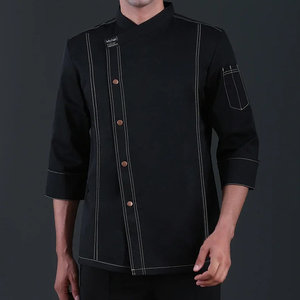 夏のクールなメッシュバックシェフ日本のジャケット半袖シェフコートメッシュの脇の下シェフアパレル - Product Image 5