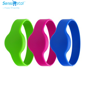 Sensoretail WYW01 RFID Pulseiras 13.56mhz <span class=keywords><strong>Silicone</strong></span> Pulseira Impermeável/À Prova De Intempéries TK4100 Chip para Acesso À Piscina - Product Image 1
