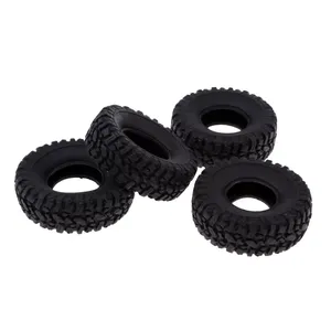 WPL için 4 adet kauçuk yumuşak lastikler B-1/B-16/C-14//C-24 RC araba kamyon araç - Product Image 3