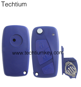 3ボタンフリップリモートカーキーFiat Panda Punto Ducato Stiloコンプリートオートキー7941チップ付き433mhzブルーカラー - Product Image 1