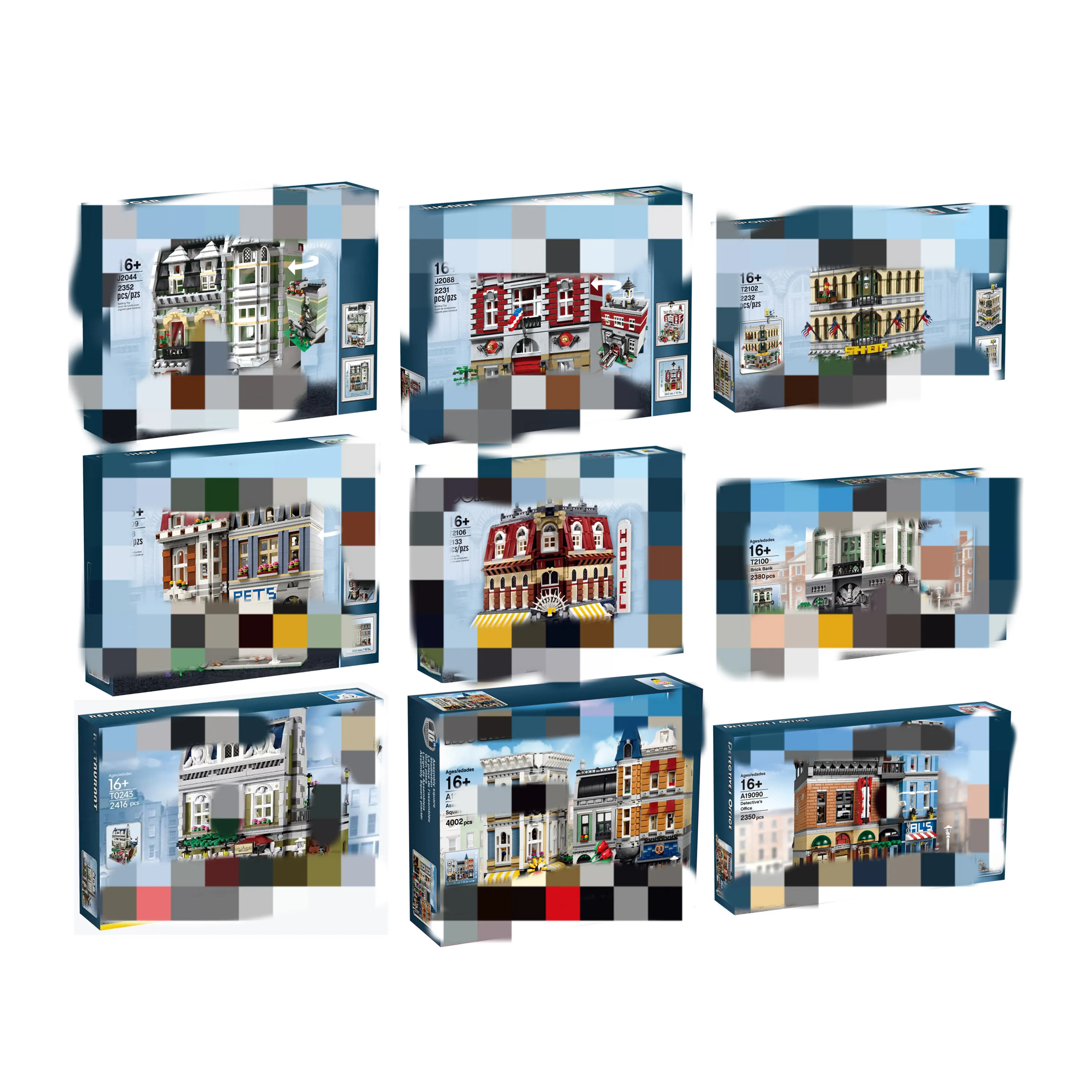 호환 모듈 형 MINI 빌딩 블록 벽돌 현대 저택 10270 모델 피규어 도시 스트리트 뷰 어린이 선물 건물 만들기