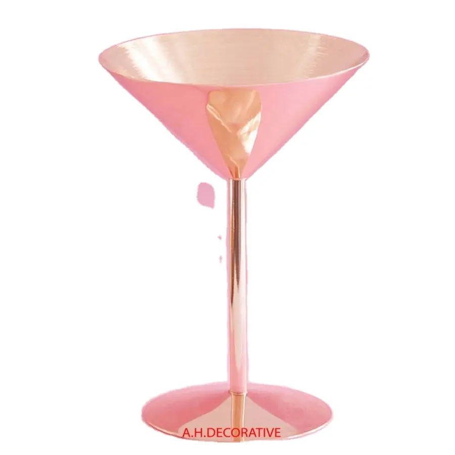 Ultimo bicchiere da vino In alluminio con finitura In oro rosa di alta qualità In vendita a prezzi economici