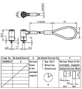 Güvenli masaüstü dizüstü bilgisayar kilidi ana anahtar çelik ve çinko alaşımlı malzeme - Product Image 6