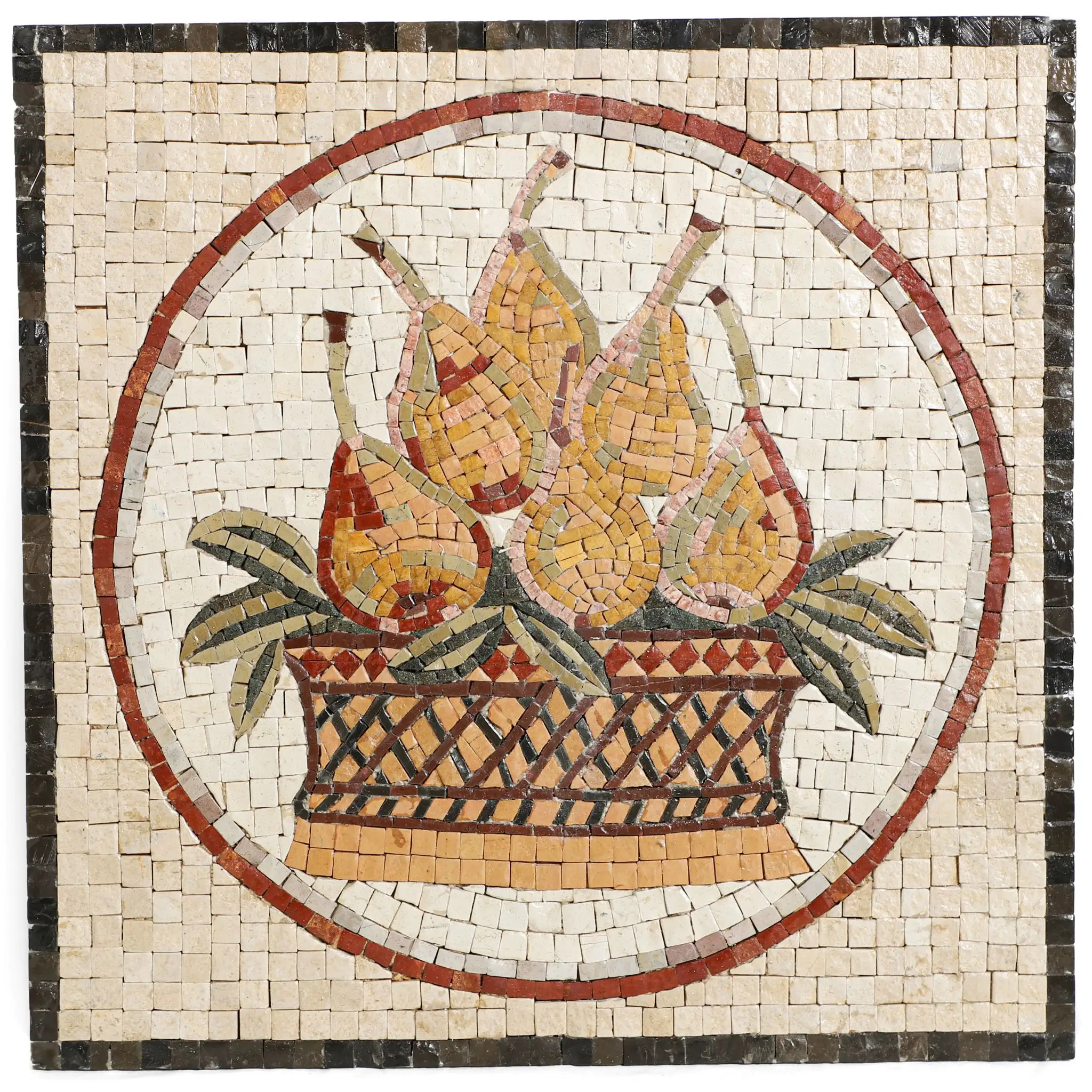 Dosseret de cuisine, carreaux de mosaïque murale pour l'art de la figue, mosaïque faite à la main de 10000 pièces de pierres naturelles