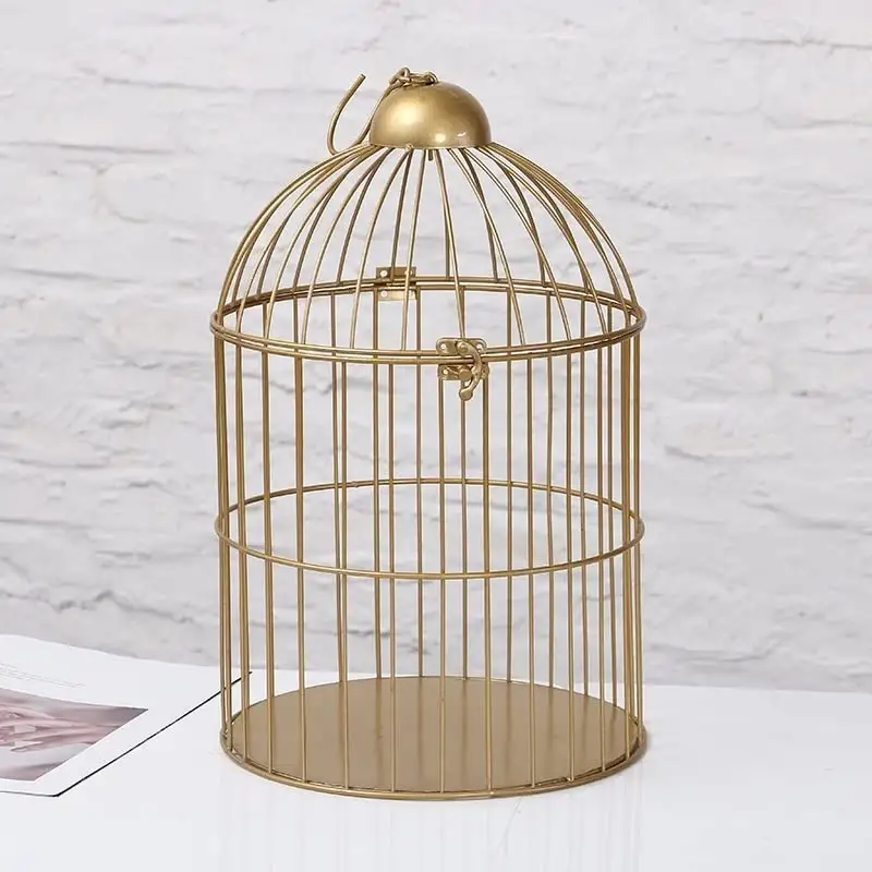 Nids Européen Rétro Fer Cage À Oiseaux Fleur Stand Cage À Oiseaux Balcon Extérieur Décoratif Cage À Oiseaux