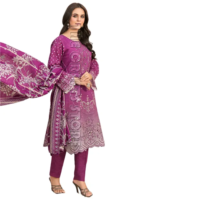 Abito di alta qualità personalizzato Shalwar Kameez scucito ricamato stampa digitale per le donne moda abbigliamento per feste abito