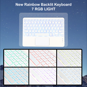 78 teclas Metal Touchpad Tablets Pc con teclado Smartphone Mini teclado inalámbrico Bluetooth para iPad - Product Image 2