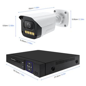 4 kanallı HD tam renkli gece görüş kapalı devre kameralar 2MP 5MP CMOS ev güvenlik DVR izleme sistemleri için tek yönlü ses seçeneği - Product Image 5