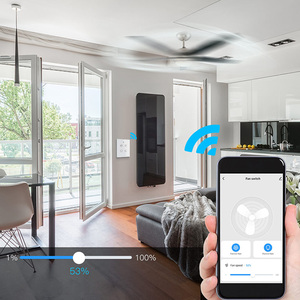 LEDEAST WS-EU-FL Tuya APP WiFi akıllı tavan işık duvar dokunmatik anahtarı Wifi + RF433 akıllı Fan ışık anahtarı - Product Image 4