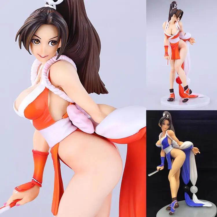 Vua của máy bay chiến đấu sexy Anime nhân vật Mai Shiranui hành động nhân vật chun li trận chiến trang phục figurine người lớn Mô hình búp bê đồ chơi