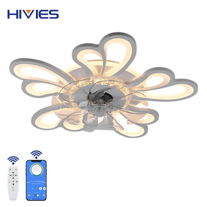 Yüksek kalite Modern stil uzaktan kumanda oturma odası kapalı fantezi dekoratif Fan tavan ışık tavan vantilatörü - Product Image 2