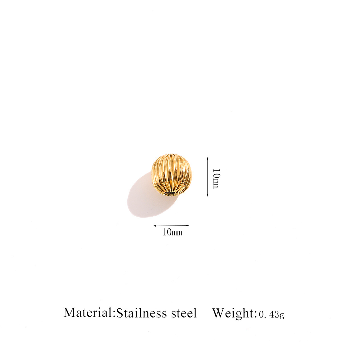gold Watermelon bead inner diameter: 2.5mm
