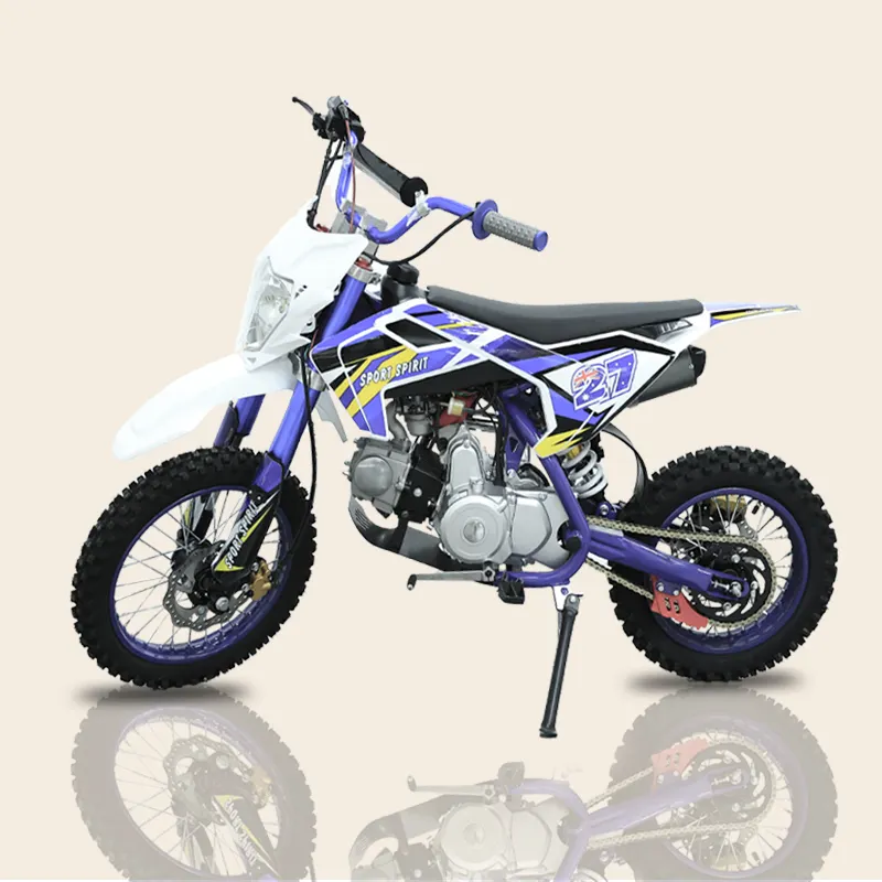 Motos 110cc dirt bike moto tout-terrain 4 temps 1 pièce essence Dirt bike pour enfant avec CE