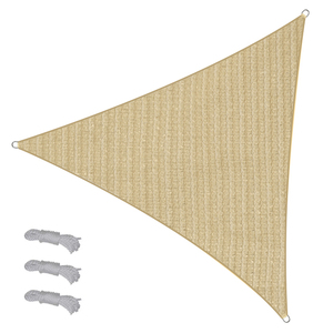 Beige Dreieck Outdoor Sonnenschutz Segel Parkplatz HDPE Sonnenschutz netz UV-Schatten Stoff kann Garten netz angepasst werden