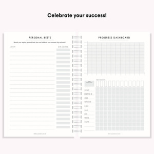 LABON Gym Home Train Record Goals pianificatore di allenamento personalizzato per programma di allenamento personale di 12 settimane - Product Image 5