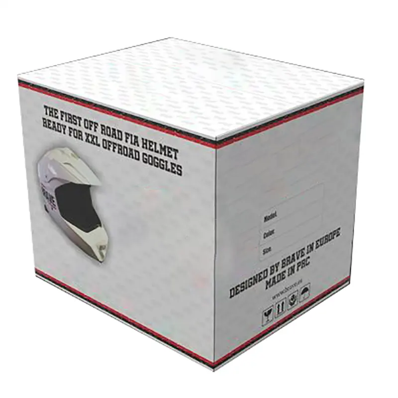 Scatole di visualizzazione al dettaglio personalizzate per casco per bambini dal design accattivante scatola di imballaggio per casco in cartone ondulato con Logo personalizzato