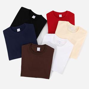 男性用100% コットンTシャツ300gsmヘビー級特大ドロップショルダー耐摩耗性カスタムブラン無地ブラック
