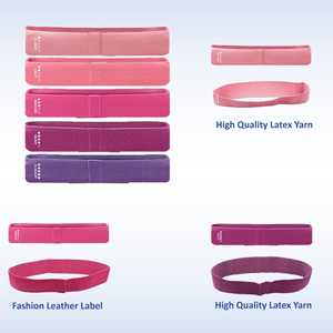 Conjunto de faixas elásticas para exercícios de tecido de látex com estampa de logotipo personalizado, faixas elásticas para fitness e resistência