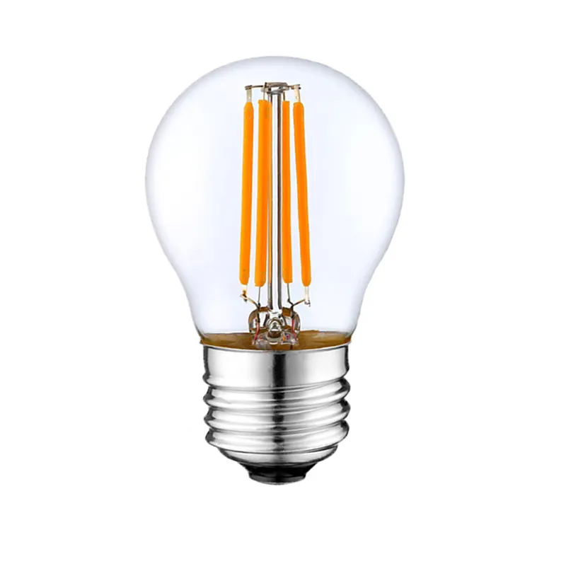 Fornitori della cina G45 lampadine a LED E14 E27 lampadina a filamento a sfera a LED