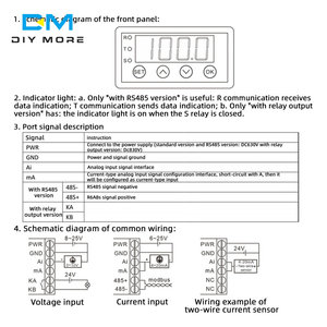 Analoge ingang Anzeige Meter 0-10V 0-20mA 2-10V 4-20mA Digital anzeige Meter Tabelle HXDSBOXAI-NR/485/RL Version Analog Meter - Product Image 6